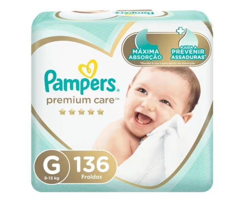 Fralda Pampers Premium Care G 136 unidades