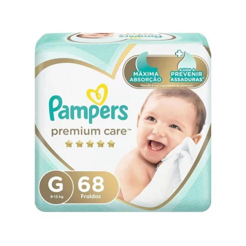 Fralda Pampers Premium Care G 68 unidades