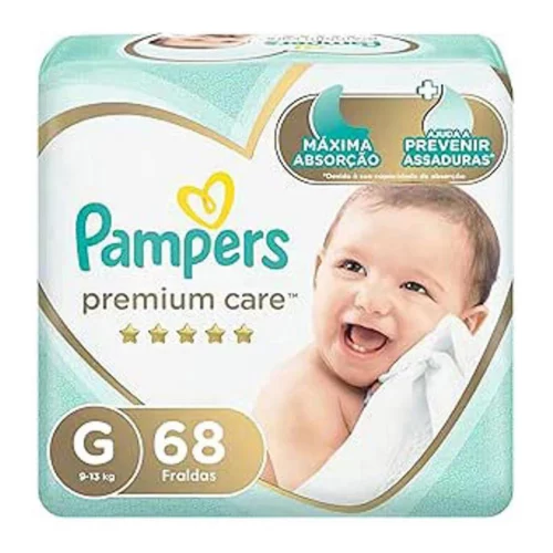 Fralda Pampers Premium Care G com 68 Unidades
