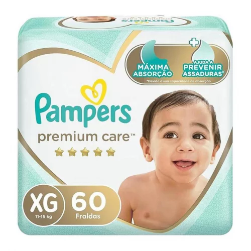 Fralda Pampers Premium Care XG 60 unidades