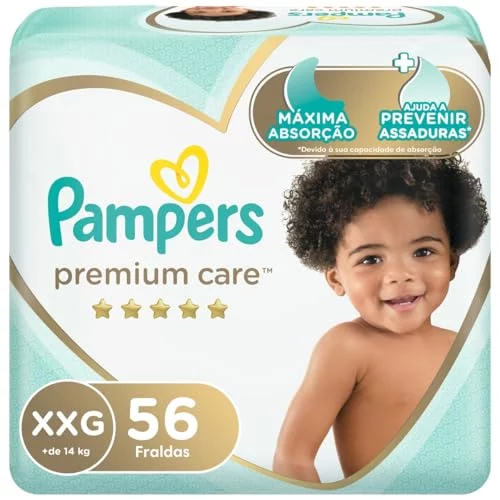 Fralda Pampers Premium Care XXG - 56 fraldas