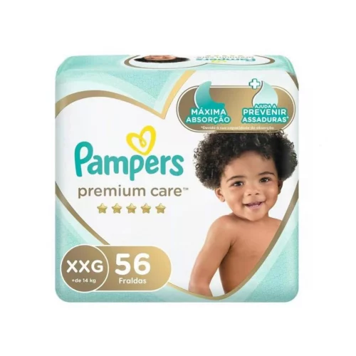 Fralda Pampers Premium Care XXG 56 unidades