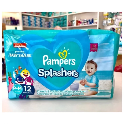 Fralda Para Água Pampers Splashers P-M 12 unidades