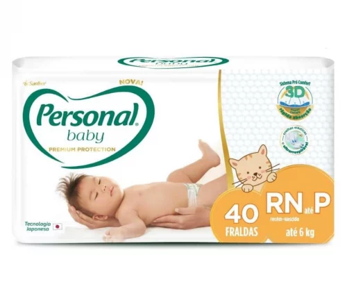 Fralda Personal Baby Premium Protection RN até P 40 unidades