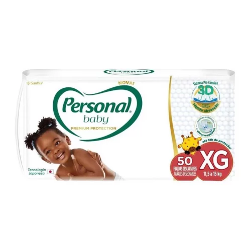 Fralda Personal Baby Premium Protection XG 50 unidades