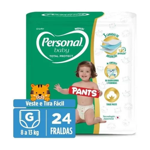 Fralda Personal Baby Total Protect Pants G 24 Unidades (Roupinha)