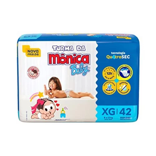 Fralda Turma da Mônica Baby Mega XG 42 Unidades