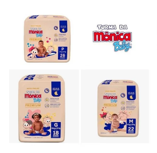 Fralda Turma da Mônica Baby Premium Jumbo