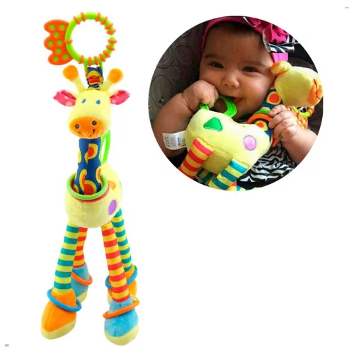 Girafinha Girafa Mordedor Pelúcia Brinquedo De Bebê