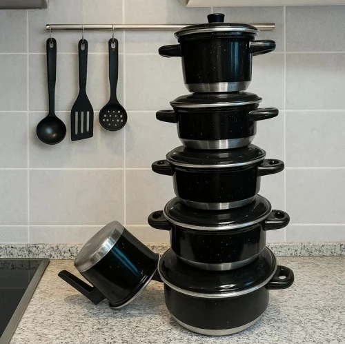 Jogo De Panelas Com 6 Peças + Brindes