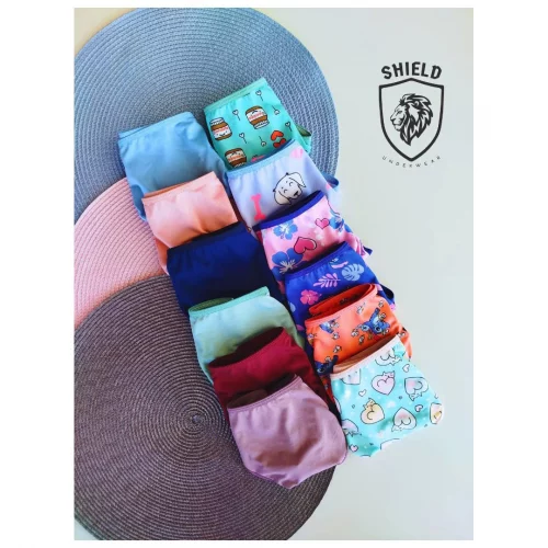 Kit 10 Calcinhas Juvenil Menina Moça Lisa e Estampada Personagens Stitch