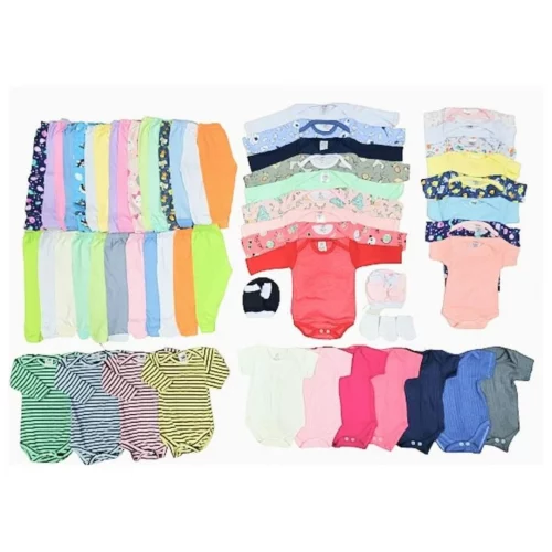 kit 15 peças enxoval Algodão bebê menino e menina Algodão.