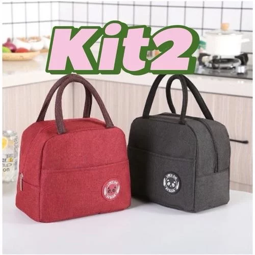 🧡Kit 2 Bolsa Térmica Portátil Com Isolamento Térmico De Desenho