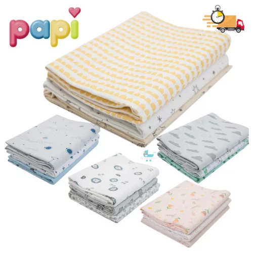 Kit 3 Manta Cueiro Flanelado Bebe Enxoval 100% Algodão 80 Cm X 50 Cm