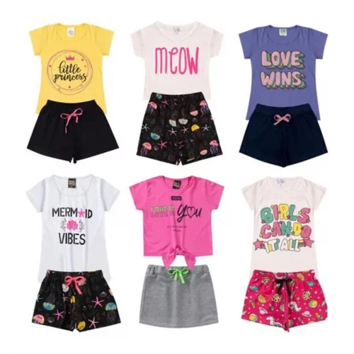 Kit 4 Conjuntos Menina (1 ao 12)