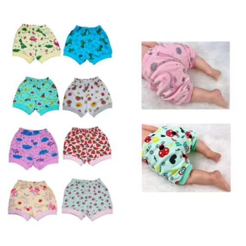 KIT 4 short / tapa fralda / para bebê 100%algodão menino e menina
