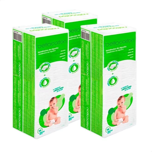 Kit Algodão Quadrado Bellacotton 300 Un