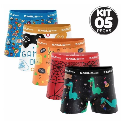 KIT C/ 10 CUECAS BOX BOXERS INFANTIL SORTIDO