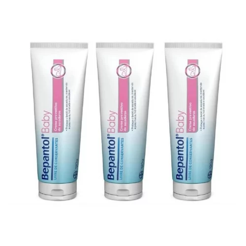 Kit com 3 Cremes Pomada de Assadura 120gr Cada - Bepantol