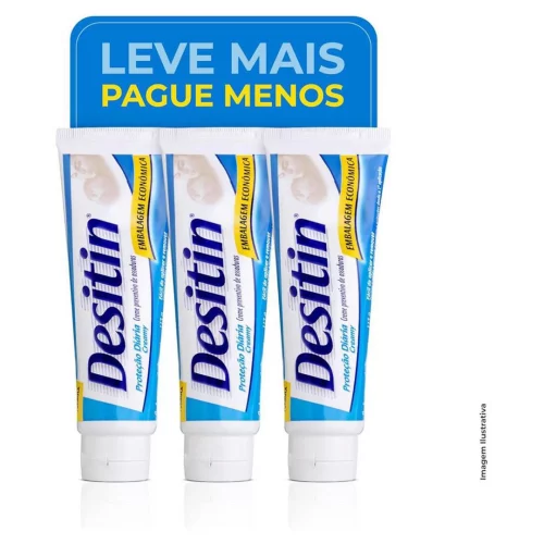 Kit com 3 Unidades Desitin Creme Preventivo De Assaduras Creamy 113g