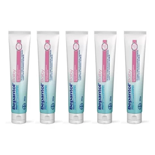 Kit com 5 Cremes Pomada de Assadura 30gr Cada - Bepantol