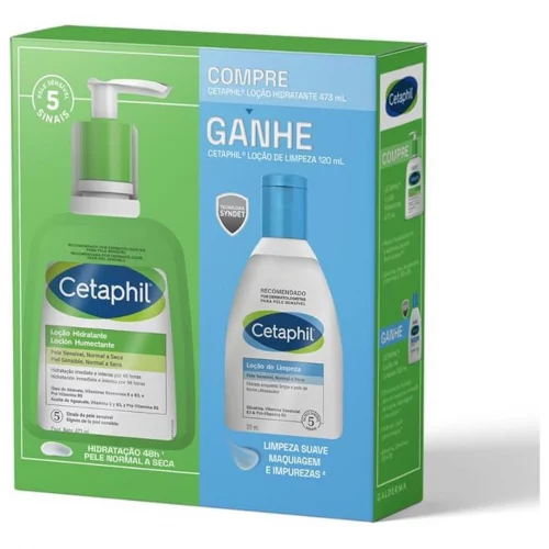 KIT COMPRE GANHE CETAPHIL LOÇÃO HIDRA 473ML + LOÇÃO LIMPEZA 120ML