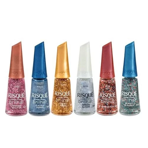 🧡Kit Esmalte Risqué Livre Para Brilhar
