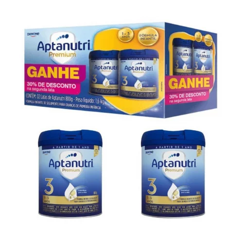 Kit Fórmula Infantil Aptanutri 3 Premium com 2 unidades de 800g cada