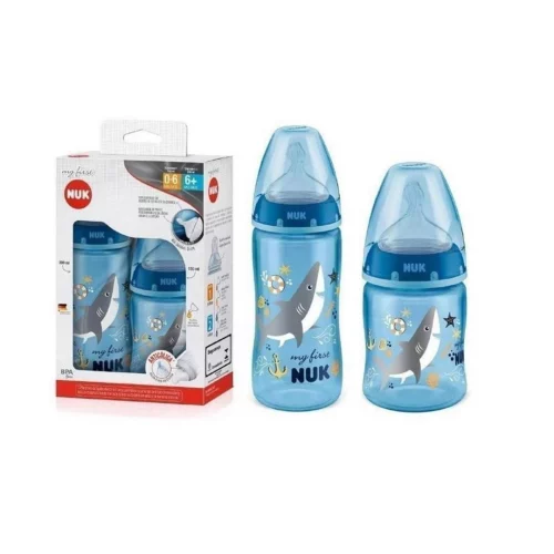 Kit Mamadeira Nuk My 1St S1 150 Ml S2 300 Ml Boy Azul
