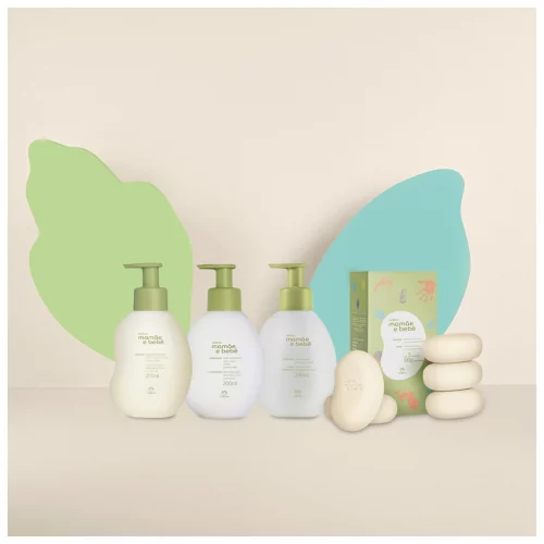 Kit Mamãe e Bebê Shampoo, Condicionador, Sabonete em Barra e Hidratante (4 produtos)