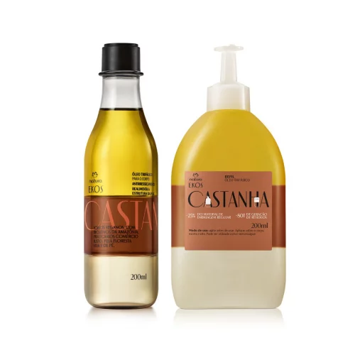 Kit Óleo Trifásico Desodorante Corporal Ekos Castanha com Refil