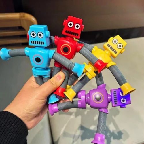 🛍️Kit robo estica e gruda pop it tubo brinquedo infantil tik tok com led