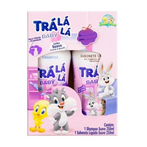 Kit Shampoo Trá Lá Lá Baby Suave + Sabonete Líquido 250ml Cada