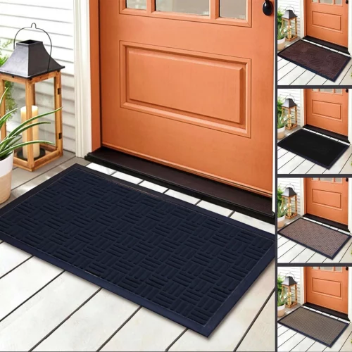 💎 Kit Tapete Capacho Porta Entrada 40 x 60 Borracha Antiderrapante Decorativo