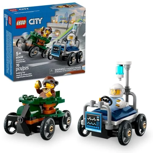 LEGO City Great Vehicles Pack de Carros de Corrida Avião vs. Leito de Hospital 60459
