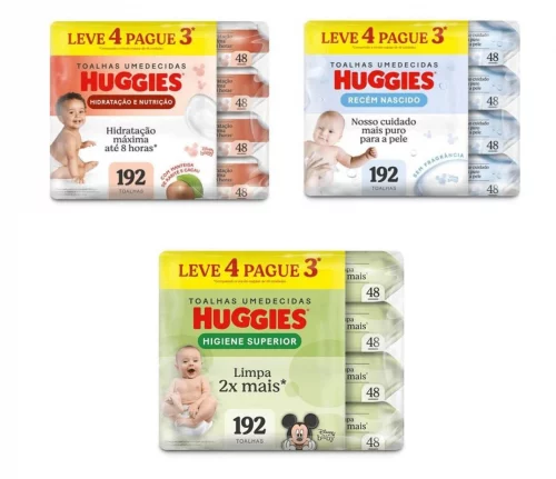 Lenço Umedecido Huggies 192 unidades