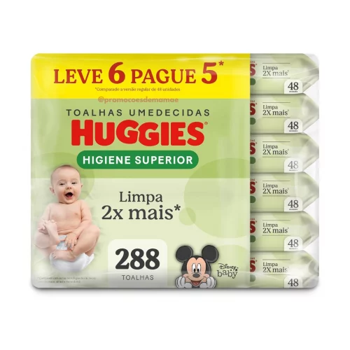 Lenços Huggies Higiene Superior 288 Un