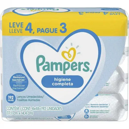 Lenços Umedecidos Pampers Higiene Completa - 192 lenços