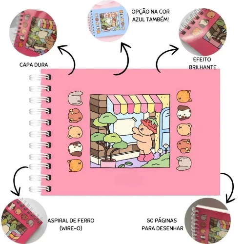 🛍️Livro de Colorir 50 Folhas Caderno de Desenho Pintura Coloring Book cenários fascinantes