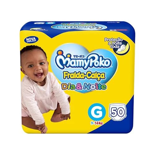 MamyPoko Fralda-Calça Dia&Noite G 50 Unidades