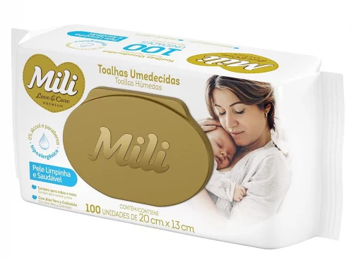 Mili Toalhinha Umedec. Mili Love&Care - 100 Unidades