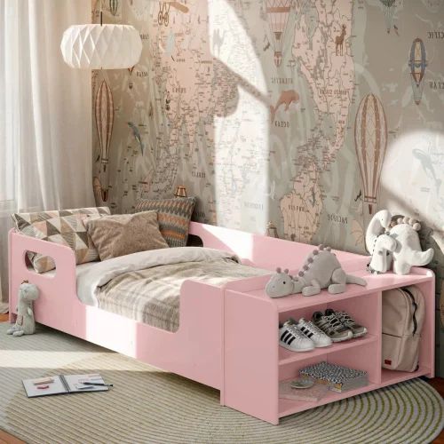 Mini Cama Infantil c/ sapateira, grade e colchão
