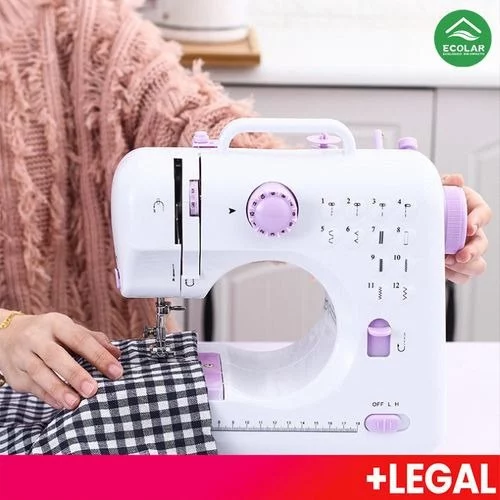 🧡Mini Máquina De Costura Multifuncional Para Uso Doméstico Com 12 Pontos-Bivolt