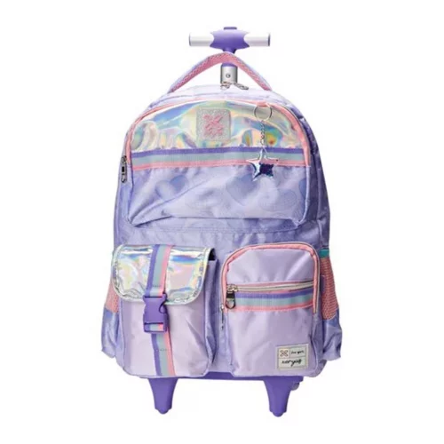 Mochila Escolar Menina 16 Utility Geométrico C/ Rodas Xeryus