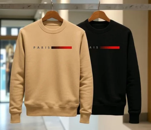 Moletom Masculino Gola Careca Flanelado Paris Suéter Frio