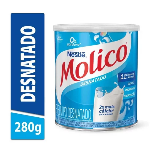 Molico - Leite em Pó Desnatado - Nutrição diária para seus ossos, 280g