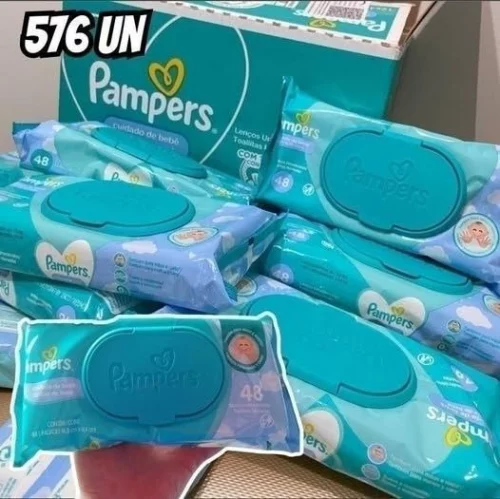 Pampers Lenços Umedecidos Cuidado de Bebê 576 unidades