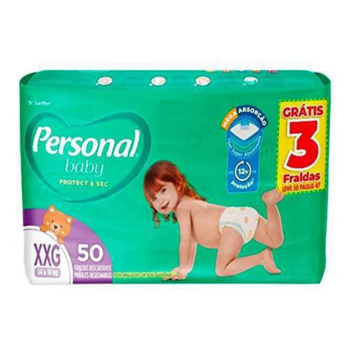 Personal Fralda Soft & Protect Hiper XXG, 50 Unidades