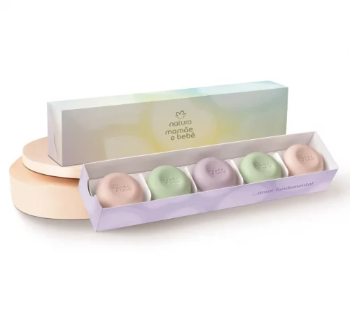 Presente Natura Mamãe e Bebê Mini Sabonetes (5 unidades)