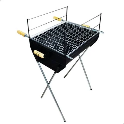 🧡QUEIMA DE ESTOQUE! Churrasqueira a Carvão 96cm Com Grelha Inclusa em Aço Reforçado Espetinho Grande